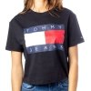 T-shirt Tommy Jeans koszulka bluzka damska czarna duże logo